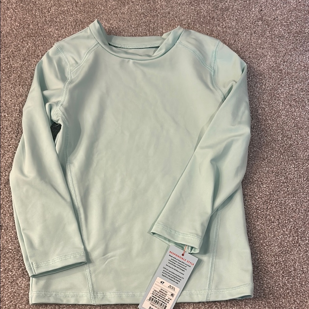 Light Blue Toddler Long Sleeve Rash Guard